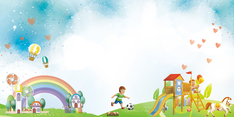 夢幻兒童樂園成本童話故事公主王子海報背景