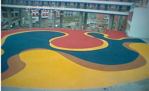 高淳彩色地坪 珉珀新型材料廠家 幼兒園彩色地坪圖片
