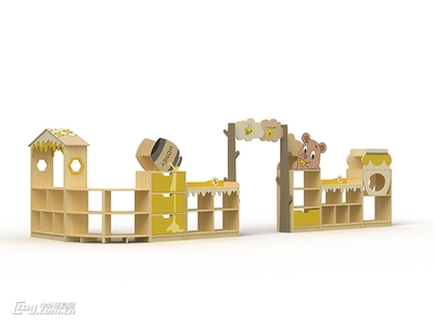 批發供應書架組合書柜 實木玩具柜 廣西幼兒家具廠